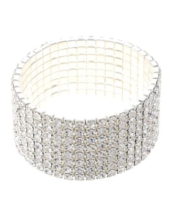 Rhinestone Stretch Bracelet / 8 Lines