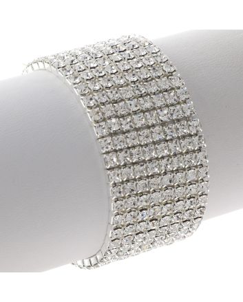 Rhinestone Stretch Bracelet / 8 Lines
