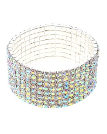 Rhinestone Stretch Bracelet / 8 Lines