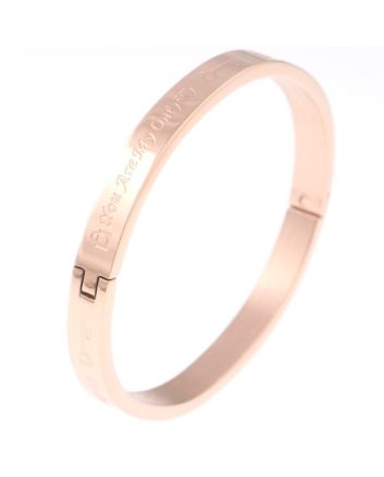 Stainless Steel Fold-Over Bracelet 