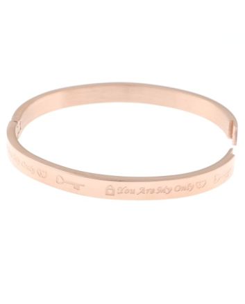 Stainless Steel Fold-Over Bracelet 