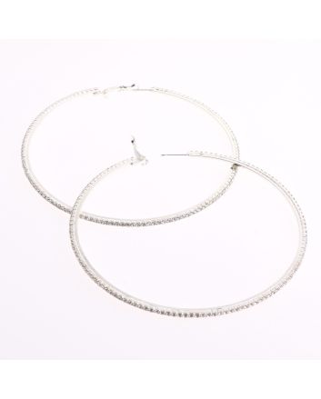 Rhinestone Hoop Earrings