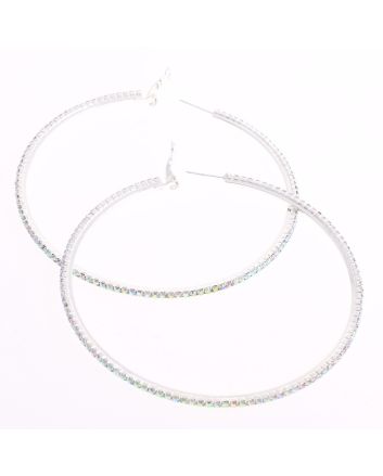 Rhinestone Hoop Earrings