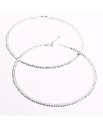Rhinestone Hoop Earrings