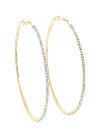 Rhinestone Hoop Earrings