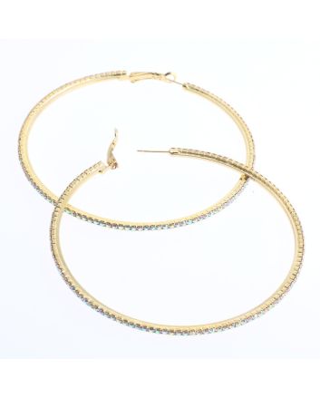 Rhinestone Hoop Earrings