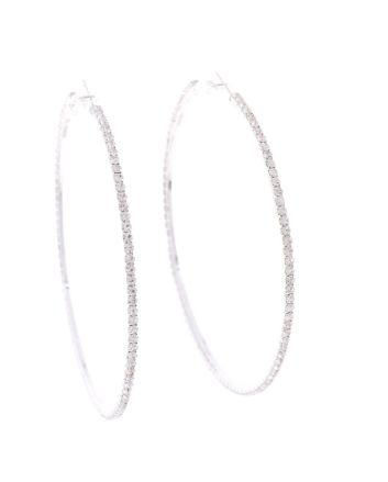 Rhinestone Hoop Earrings