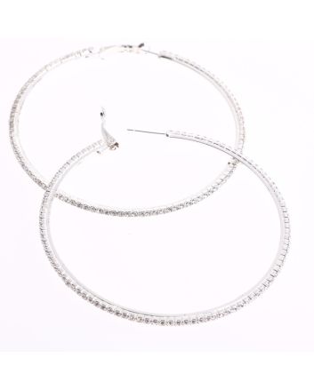 Rhinestone Hoop Earrings