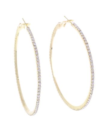 Rhinestone Hoop Earrings