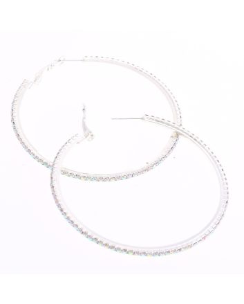 Rhinestone Hoop Earrings