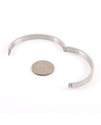 Stainless Steel Fold-Over Bracelet