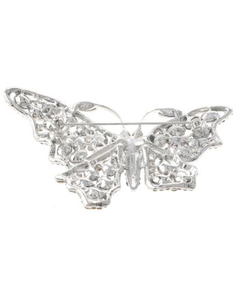 Large Crystal Butterfly Brooch