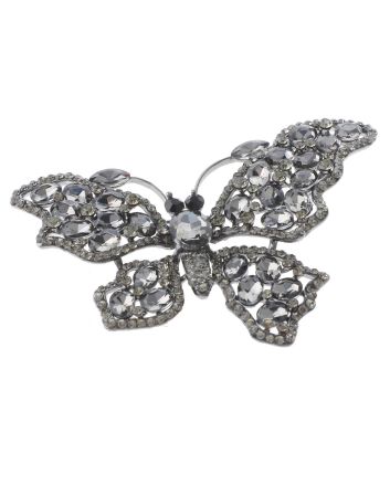 Large Crystal Butterfly Brooch