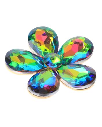 Crystal Flower Brooch