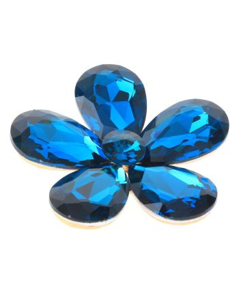 Crystal Flower Brooch