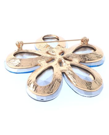 Crystal Flower Brooch