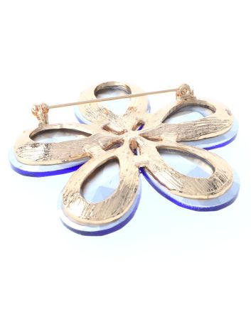 Crystal Flower Brooch
