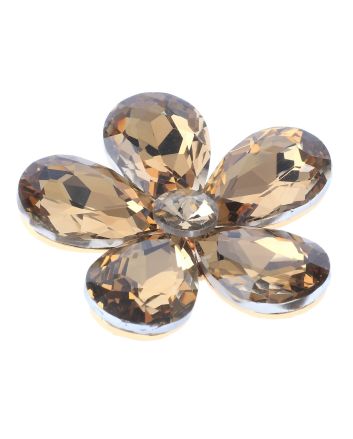 Crystal Flower Brooch