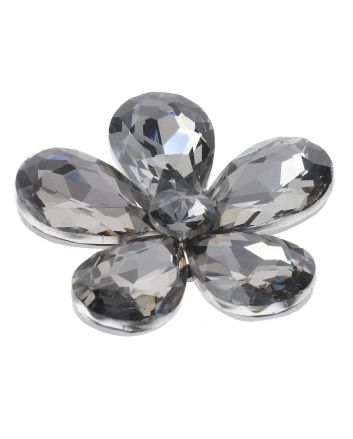 Crystal Flower Brooch