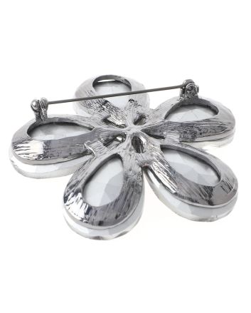 Crystal Flower Brooch