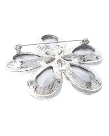 Crystal Flower Brooch