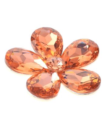 Crystal Flower Brooch