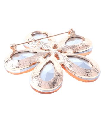 Crystal Flower Brooch
