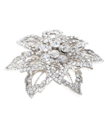 Crystal Flower Brooch