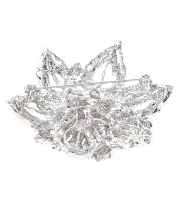 Crystal Flower Brooch
