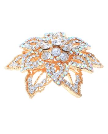 Crystal Flower Brooch