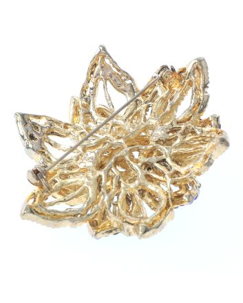 Crystal Flower Brooch