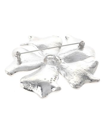 Large Crystal Flower Brooch