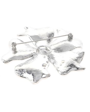 Large Crystal Flower Brooch