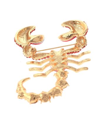 Large Crystal Scorpion Brooch