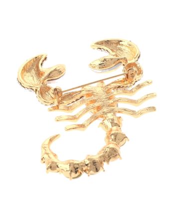 Large Crystal Scorpion Brooch