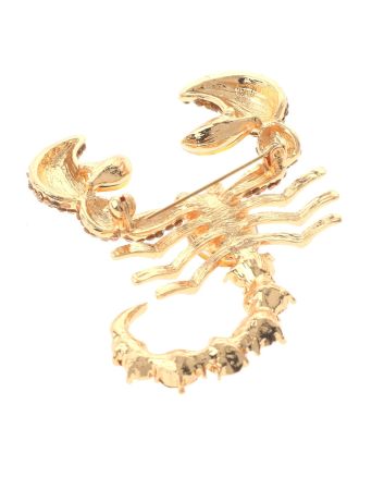 Large Crystal Scorpion Brooch