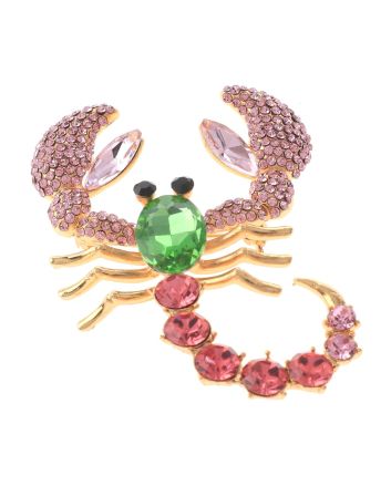 Large Crystal Scorpion Brooch