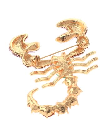 Large Crystal Scorpion Brooch