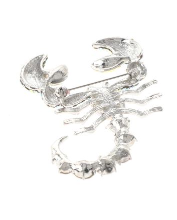 Large Crystal Scorpion Brooch