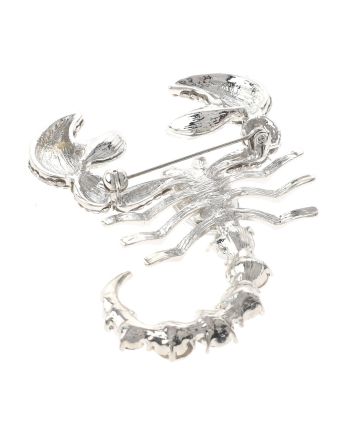 Large Crystal Scorpion Brooch