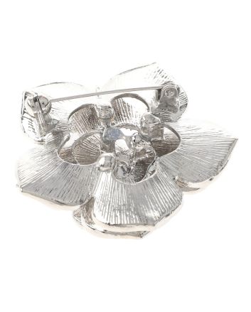 Crystal Flower Brooch
