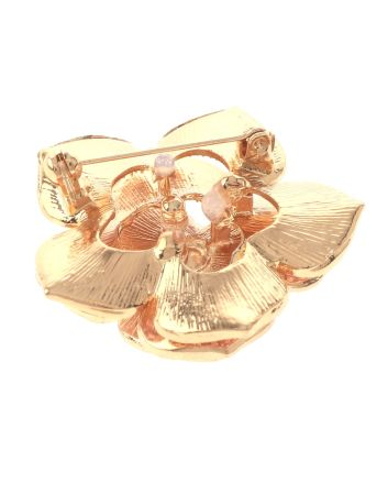 Crystal Flower Brooch