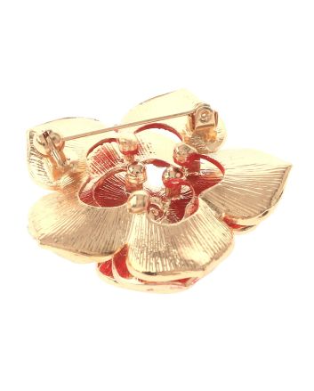 Crystal Flower Brooch