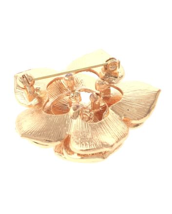 Crystal Flower Brooch
