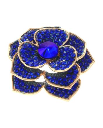 Crystal Flower Brooch