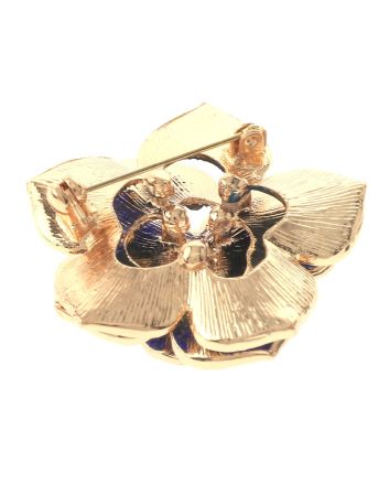 Crystal Flower Brooch