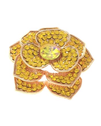 Crystal Flower Brooch