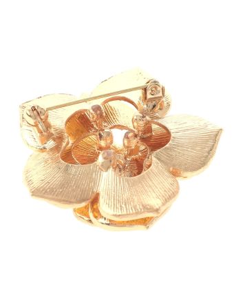 Crystal Flower Brooch