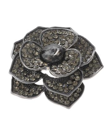 Crystal Flower Brooch