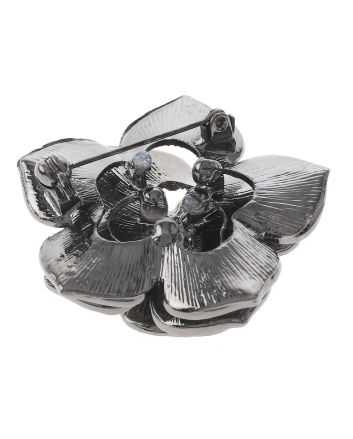 Crystal Flower Brooch